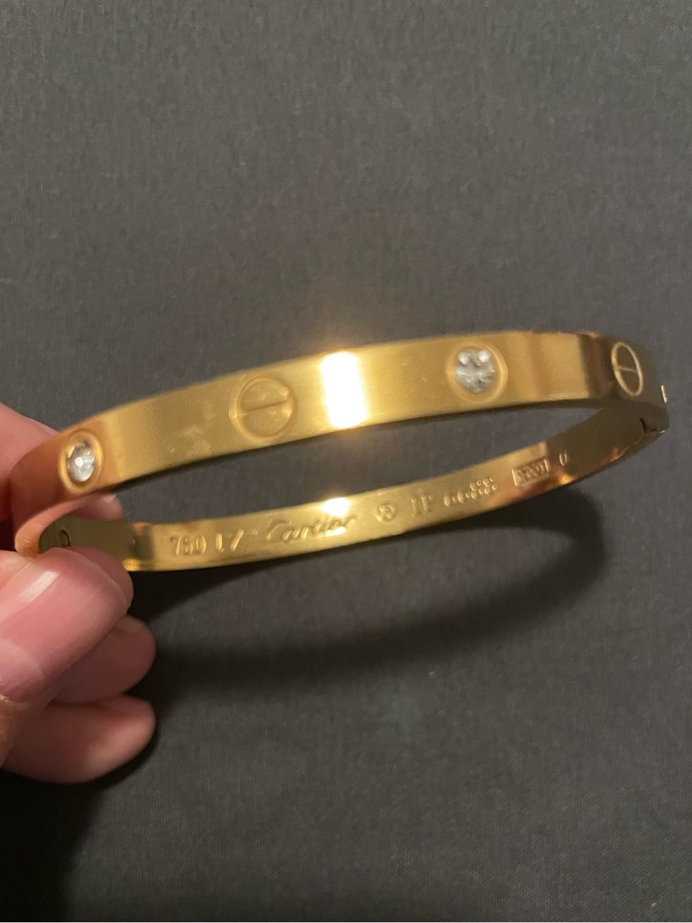 New - Classic Love bangle inspired - stamped